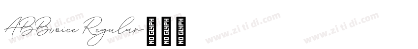 ABBvoice Regular字体转换